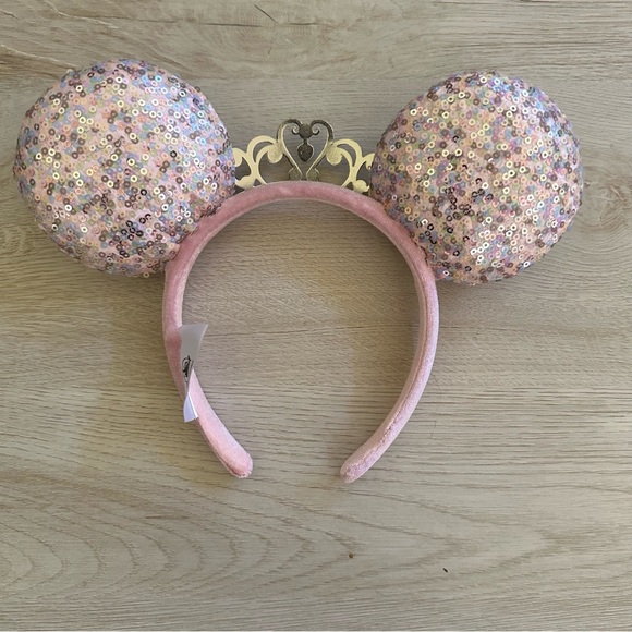 Disney Pink Princess Ears with Tiara - Picture 2 of 3
